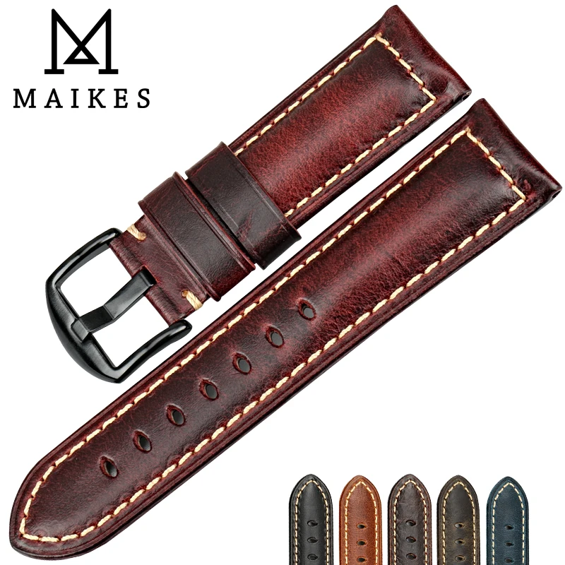 Accessori Per Cinturini Moda Cinturino In Pelle Rossa Per Cinturino Panerai Seiko Tissot Smartwatch Cinturino Vintage