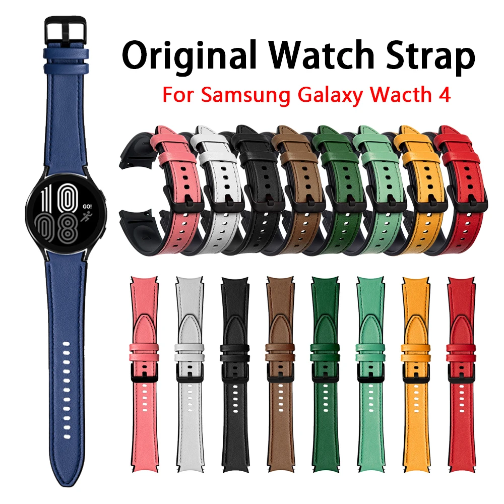 Cinturino In Pelle 20Mm Per Samsung Galaxy Watch4 40Mm 44Mm Cinturino Da Polso In Silicone Per Samsung Watch4 Classic 42Mm 46Mm