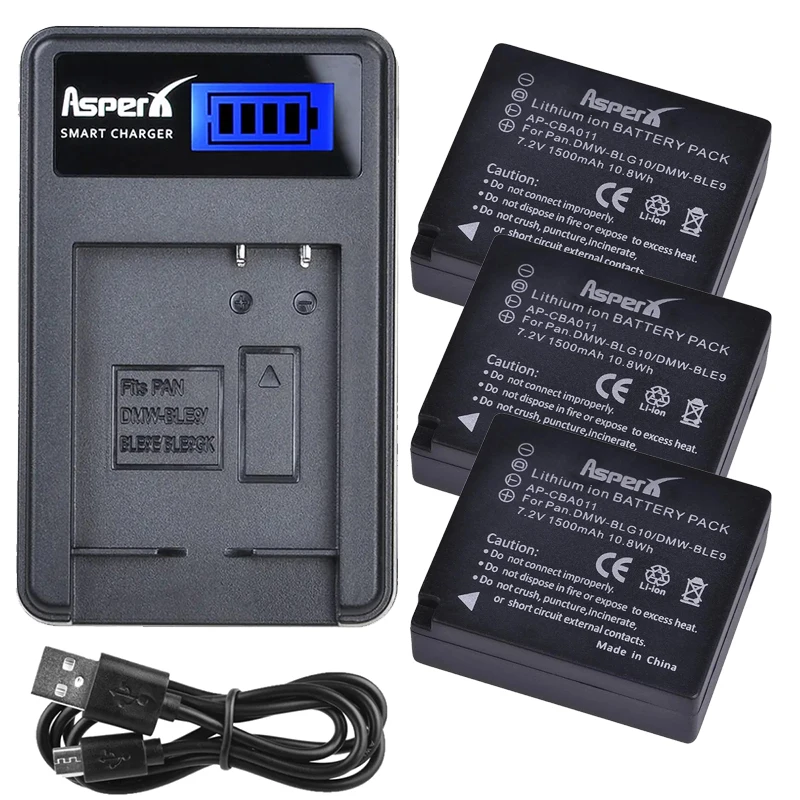 Dmw-Blg10 Dmw-Blg10E Batteria Con Caricabatterie Per Panasonic Dmw Ble9 Blg10 Blg10E Lumix Tz90 Tz100 Gx80 Dc-Tz90 Lx100 Tz-80 Tz101