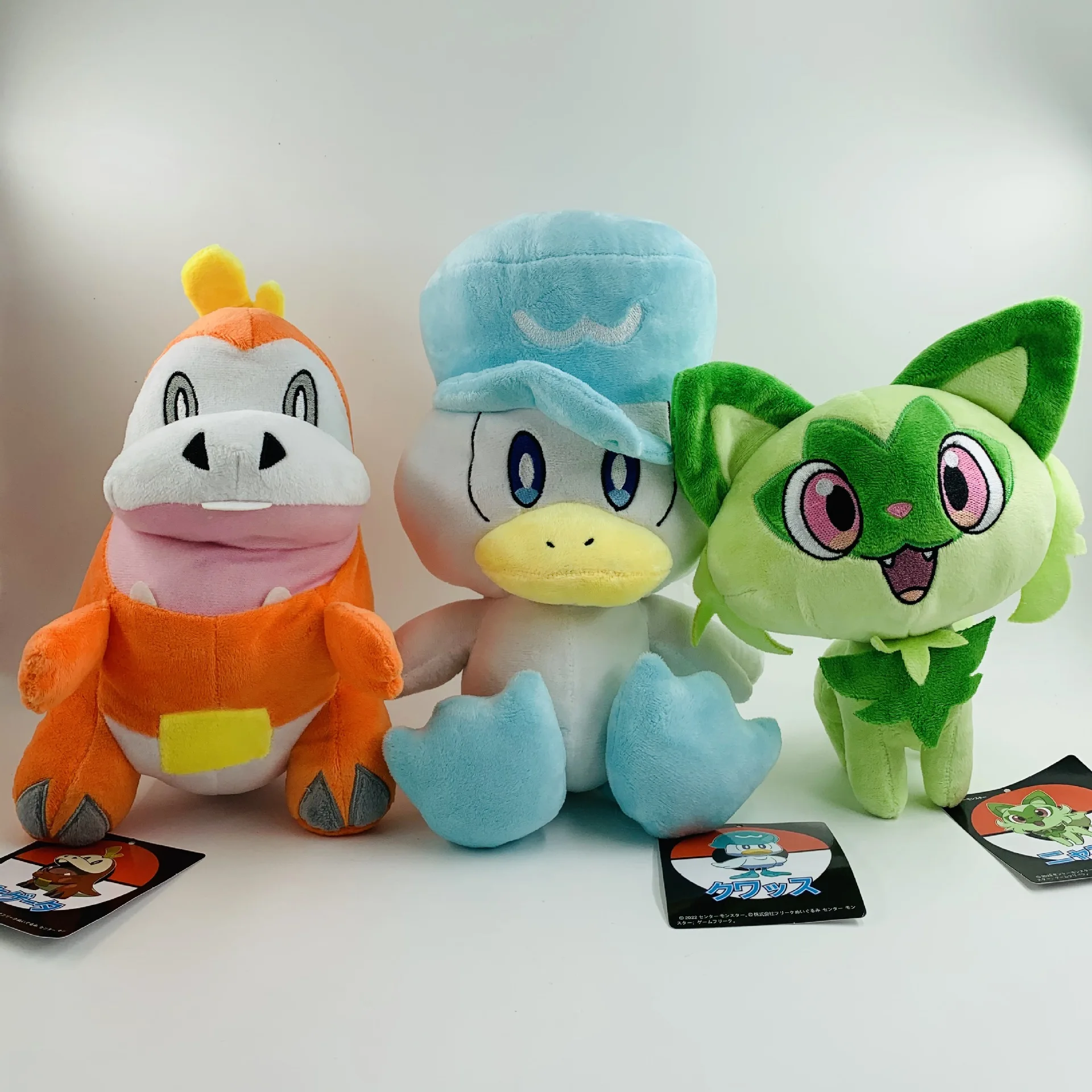 10 Pz/Lotto Pokemon Peluche Sprrigato Fuecoco Quaxly 35Cm Pokemon Scarlet Violet Character Immagine Kawaii Bambola Di Pezza Regalo