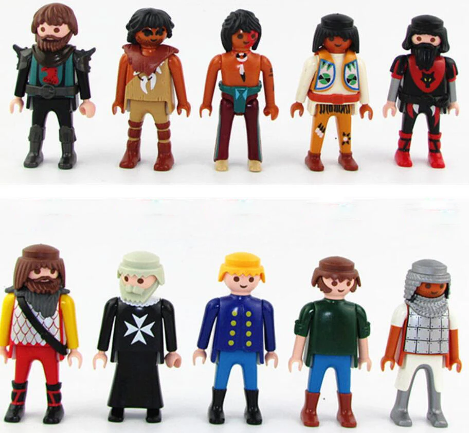 5 Pz Originale Playmobil Persone Figure Giocattoli Fille Enfant Polizia Pirata Principessa Figurine Giocattoli Playmobil Set Bambini Figuras