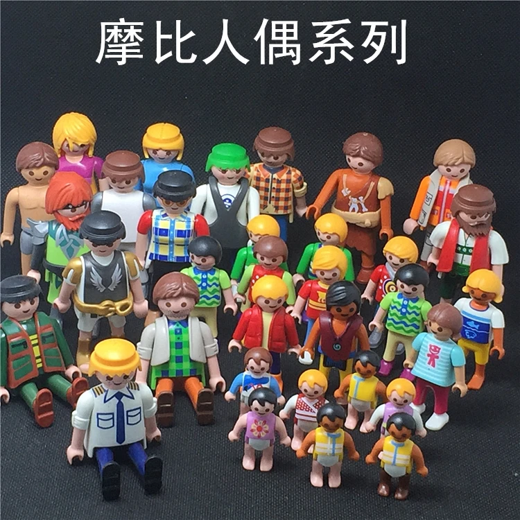 5Pcs Playmobil Toy Set Original Mini Figures Rider Pirates Knights Police Men Blocks Brinquedos Regali Per Bambini Playmobil Toy 7Cm