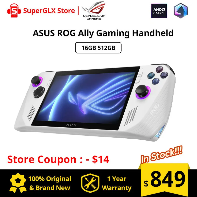 Disponibile Asus Rog Ally Rc71L 7 Pollici 120Hz Fhd Ips 512Gb Gaming Handheld Ryzen Z1 Extreme Processor Con Windows 11 Home