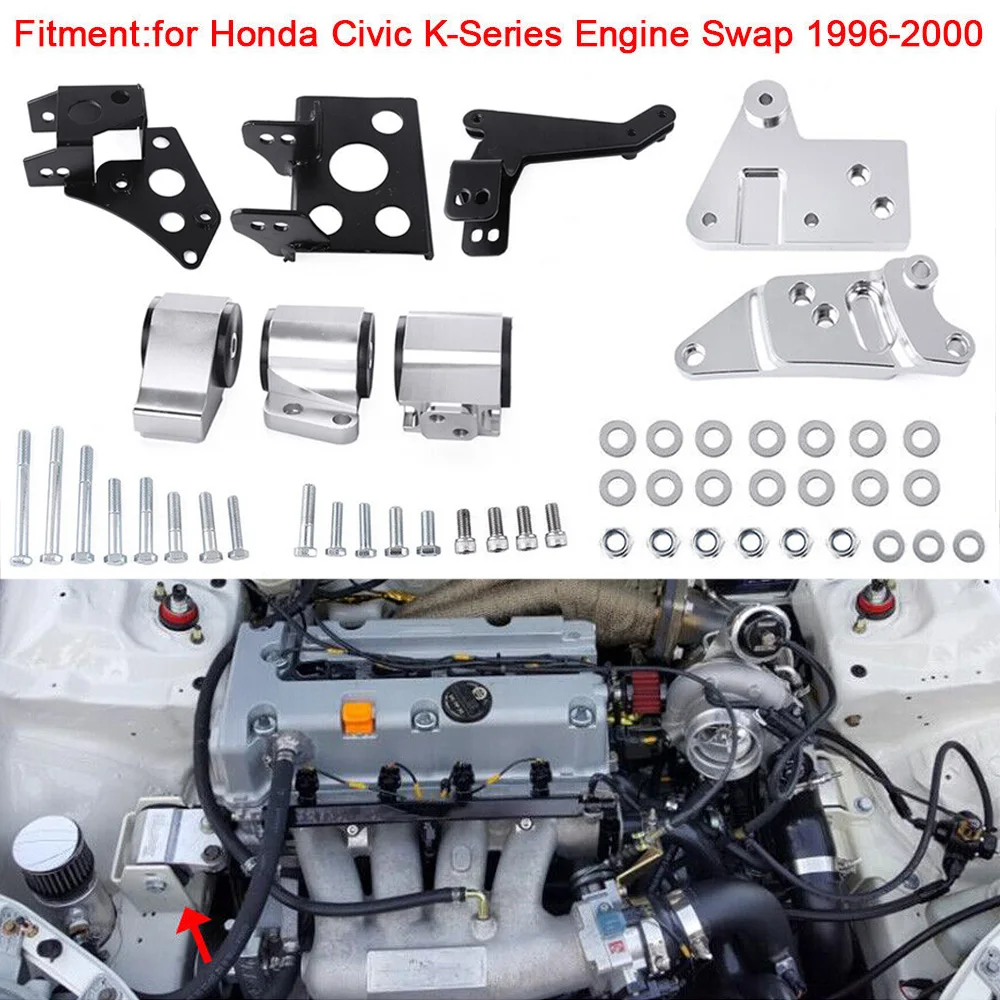 Kit Staffa Di Montaggio Motore Serie K K K-Swap Ek 96 97 98 99 00 Per Honda Civic K20 K24 70A Ek Chassis Ekk2 Dohc Accessori Auto