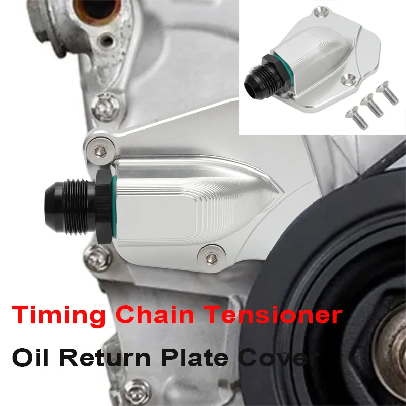 Universal For Honda Acura K20 K20A K20Z / K24 K24A Engines Timing Chain Tensioner Oil Return Plate Cover Drain Sidewinder