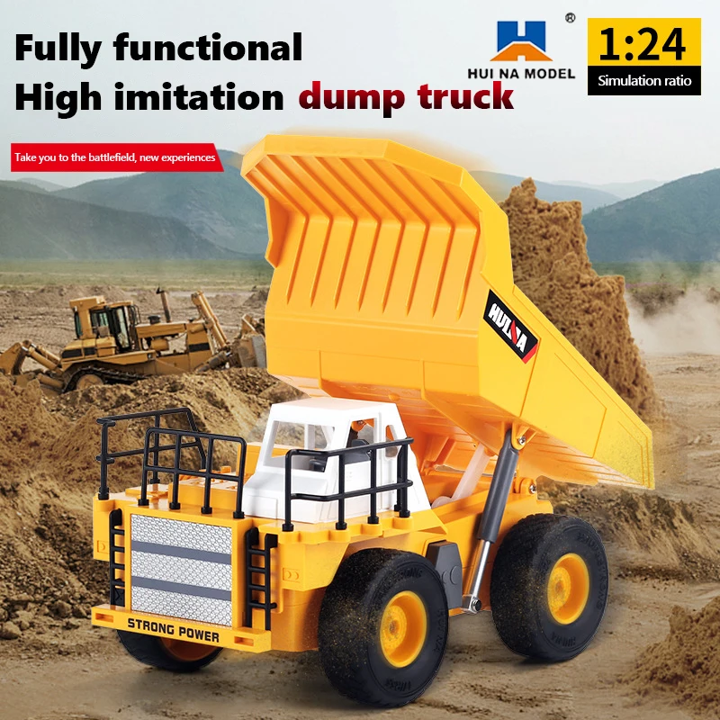 Huina 1517 Rc Dumper Dumper 1/24 Trattore In Lega Telecomandato 2.4G 6 Canali Ingegneria Giocattoli Veicolo Regali Per La Giornata Dei Bambini