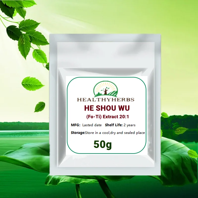 Free Shipping He Shou Wu (Fo-Ti) Extract He Shou Wu,Hair Growth And Black Hairanti-Aging Enhance Immunity