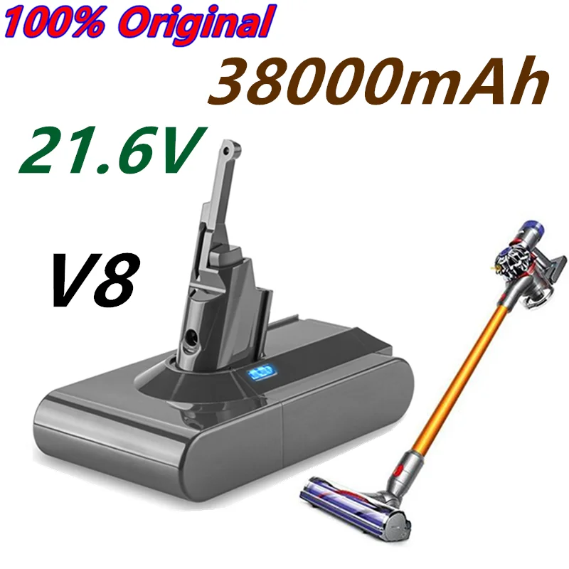 2022 Neue 21,6 V 38000Mah Ersatz Batterie Fur Dyson V8 Absolute Kabel-Freies Vakuum Handheld Staubsauger Dyson V8 Batterie