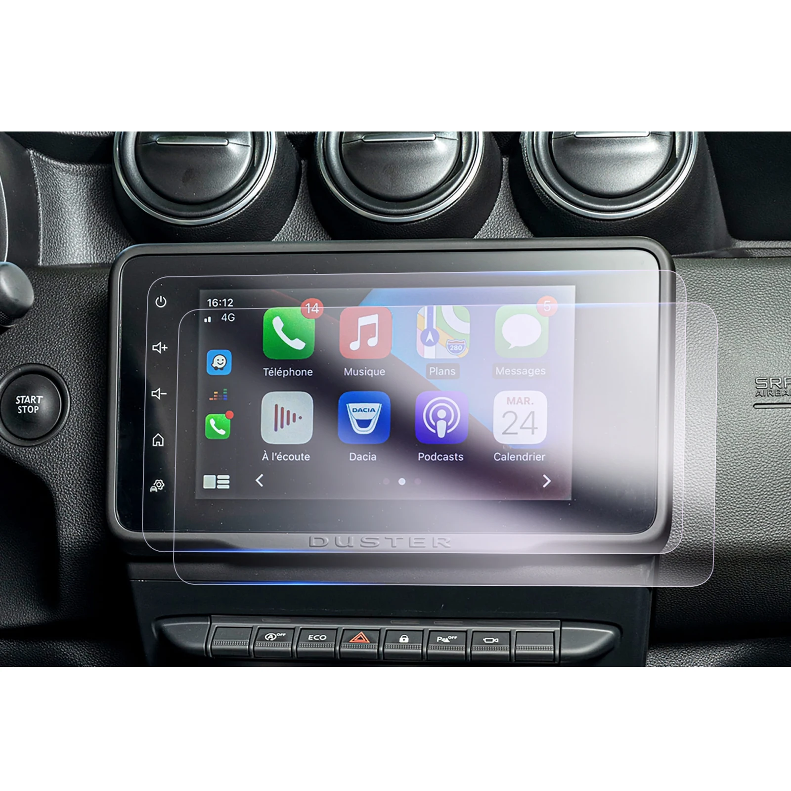 Ruiya Per Renault Dacia Duster 2022 2023 8-Inch Auto Navigazione Nano Schermo Protettore Auto Interno Dacia Duster 2023 Accessori
