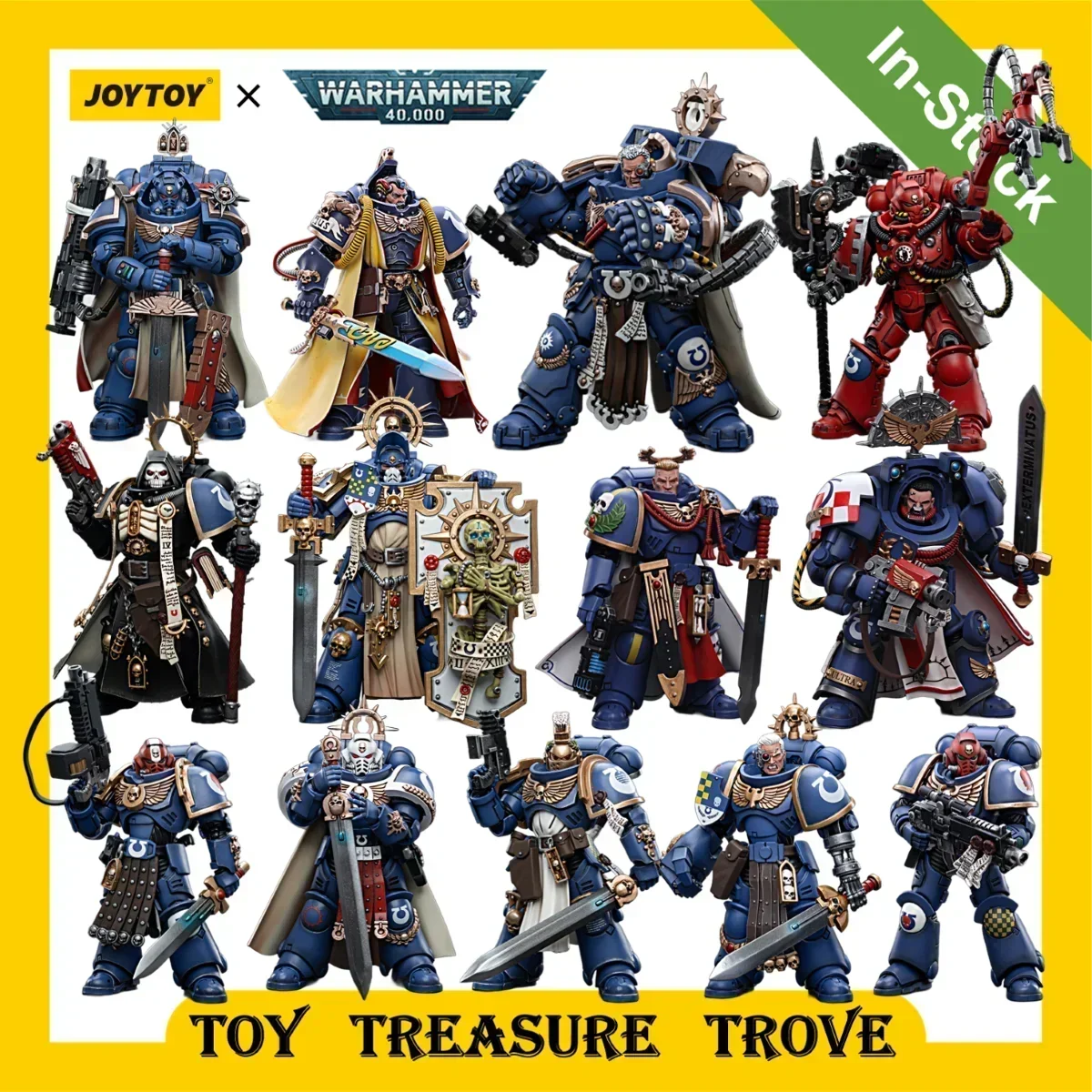 Joytoy Warhammer 40K Action Figure Ultramarines Primaris Company Champion Parnaeus Veterano Intercessor Anime Modello Militare Giocattolo