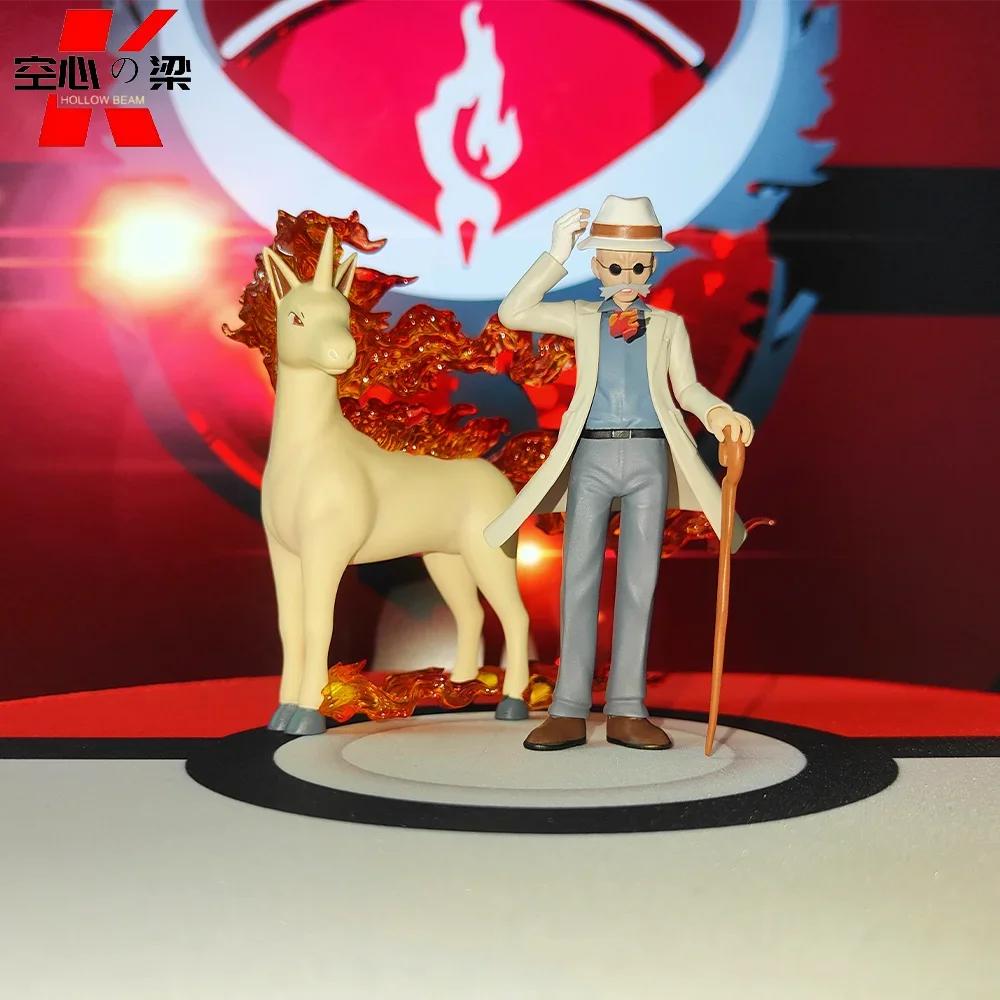 [Mondo In Scala 1/20] Shab & Flame Horse Blaine & Rapidash Proprietario Di Red Lotus Gym Hot-Blood Indovinare Old Man Toy Figure Decoration