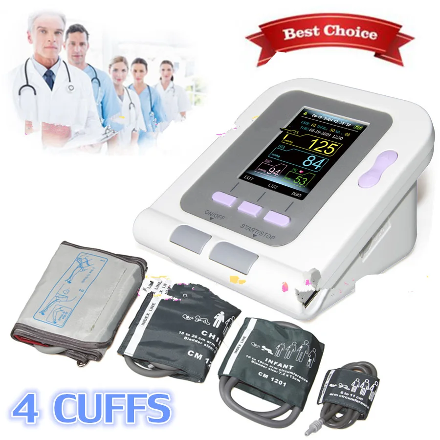 Contec Monitor Digitale Per La Pressione Arteriosa Contec08A + Neonatale/Neonato/Bambino/Adulto 4 Polsini Vendita Calda