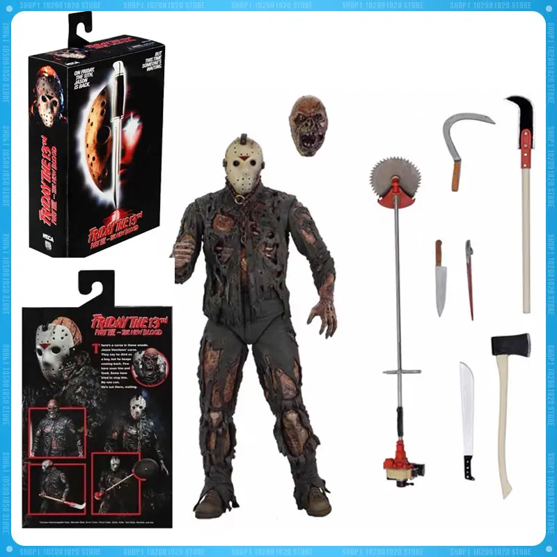 Neca 42003 Figura Friday The 13Th Ultimate Part 7 (New Blood) Jason Action Figure Collection Statua Modello In Pvc Giocattolo Regalo 7 Pollici