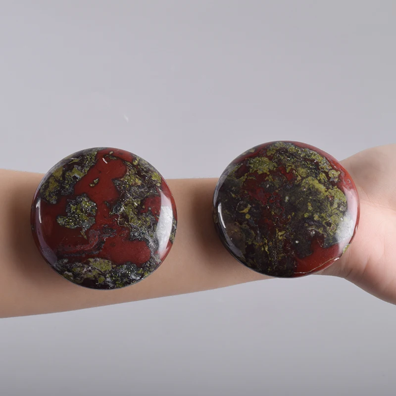Dragon Blood Stone Chakra Palm Stone Big Hot Massage Stone Natural Healing Spa Reiki Crystal Beauty Health Care Energy Stone