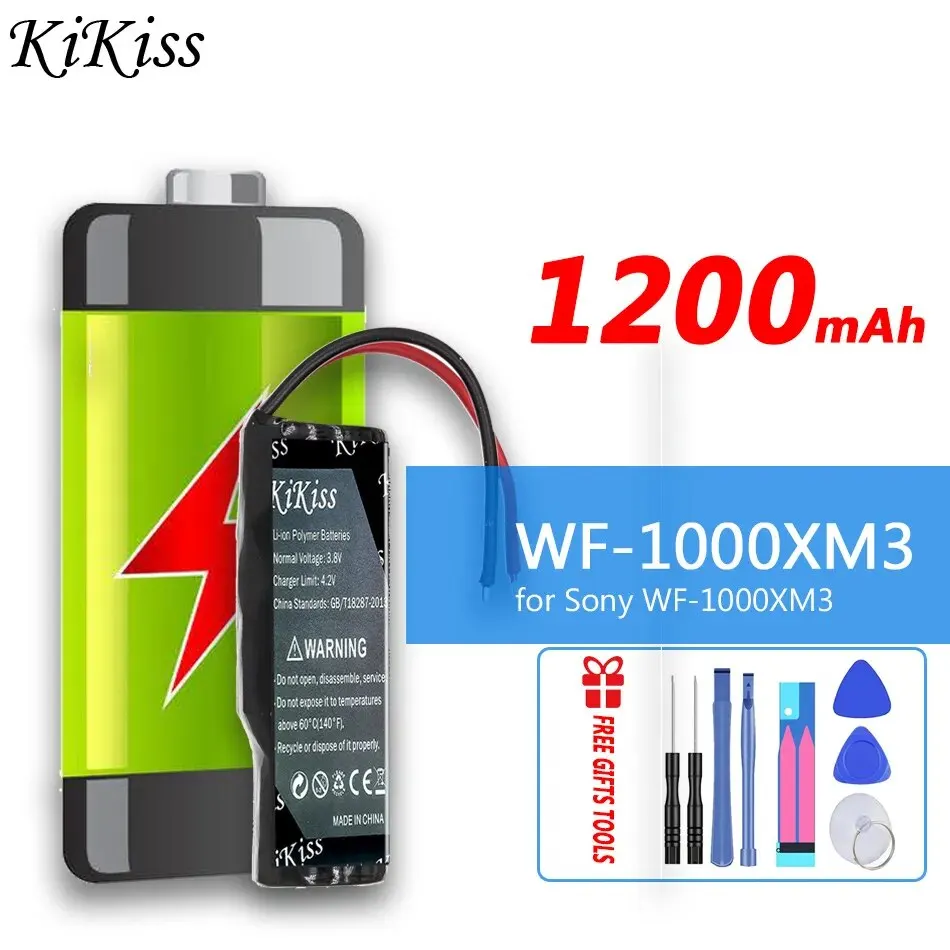Batteria Kikiss Wf1000Xm3 (14430 2 Linee) 1200Mah Per Custodia Di Ricarica Sony Wf-1000Xm3 Bateria