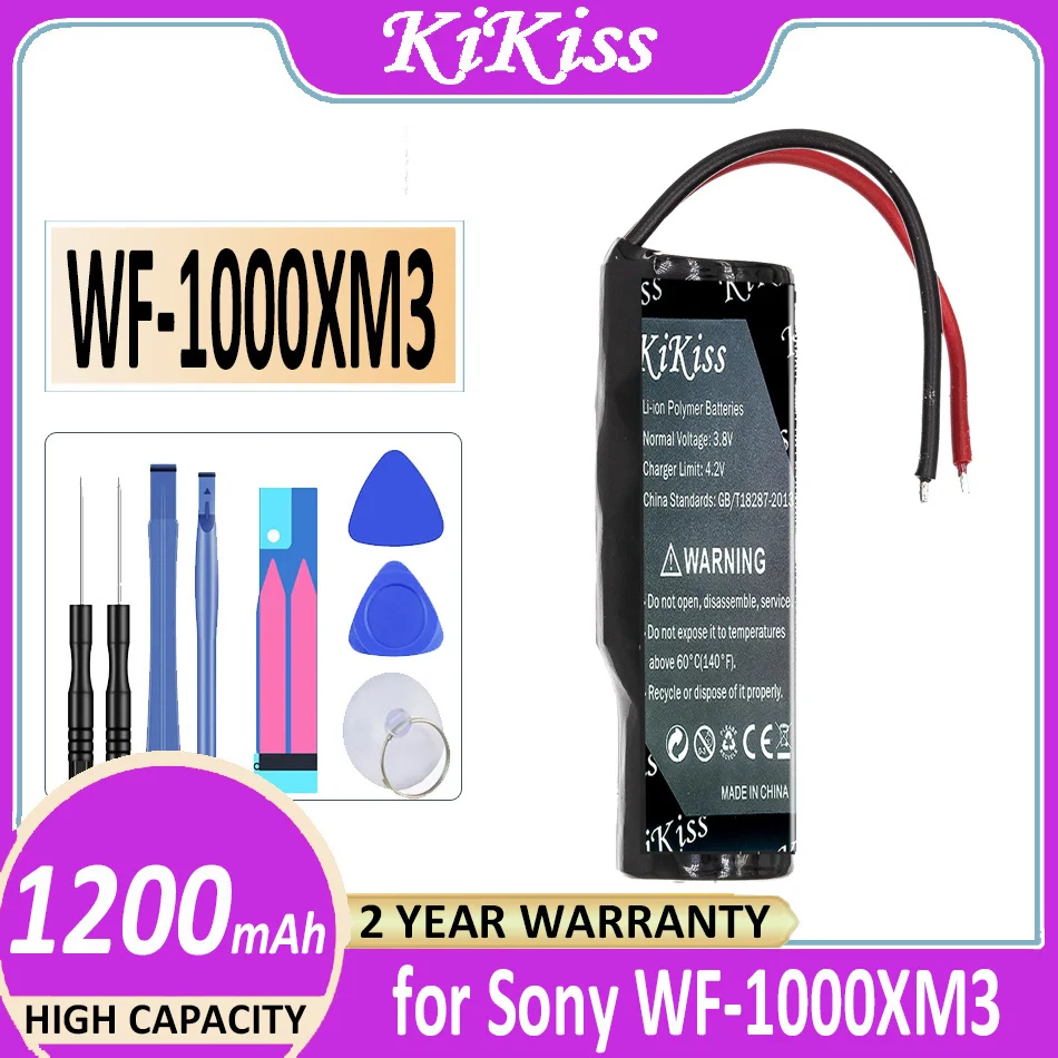 Batteria Kikiss Wf1000Xm3 (14430 2 Linee) 1200Mah Per Custodia Di Ricarica Sony Wf-1000Xm3 Bateria