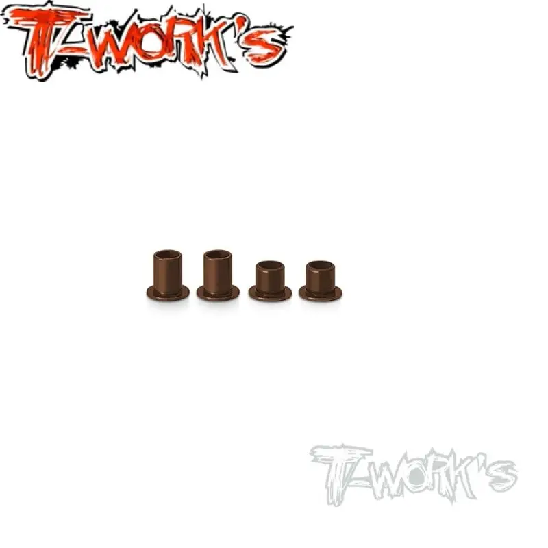 Originale T Works Te-151 Boccola Sterzo In Acciaio Per Molle 2 + 2 (Per Xray T2/T3/T4/T4'19/T4'20/T4F ) 4 Pezzi. Parte Rc