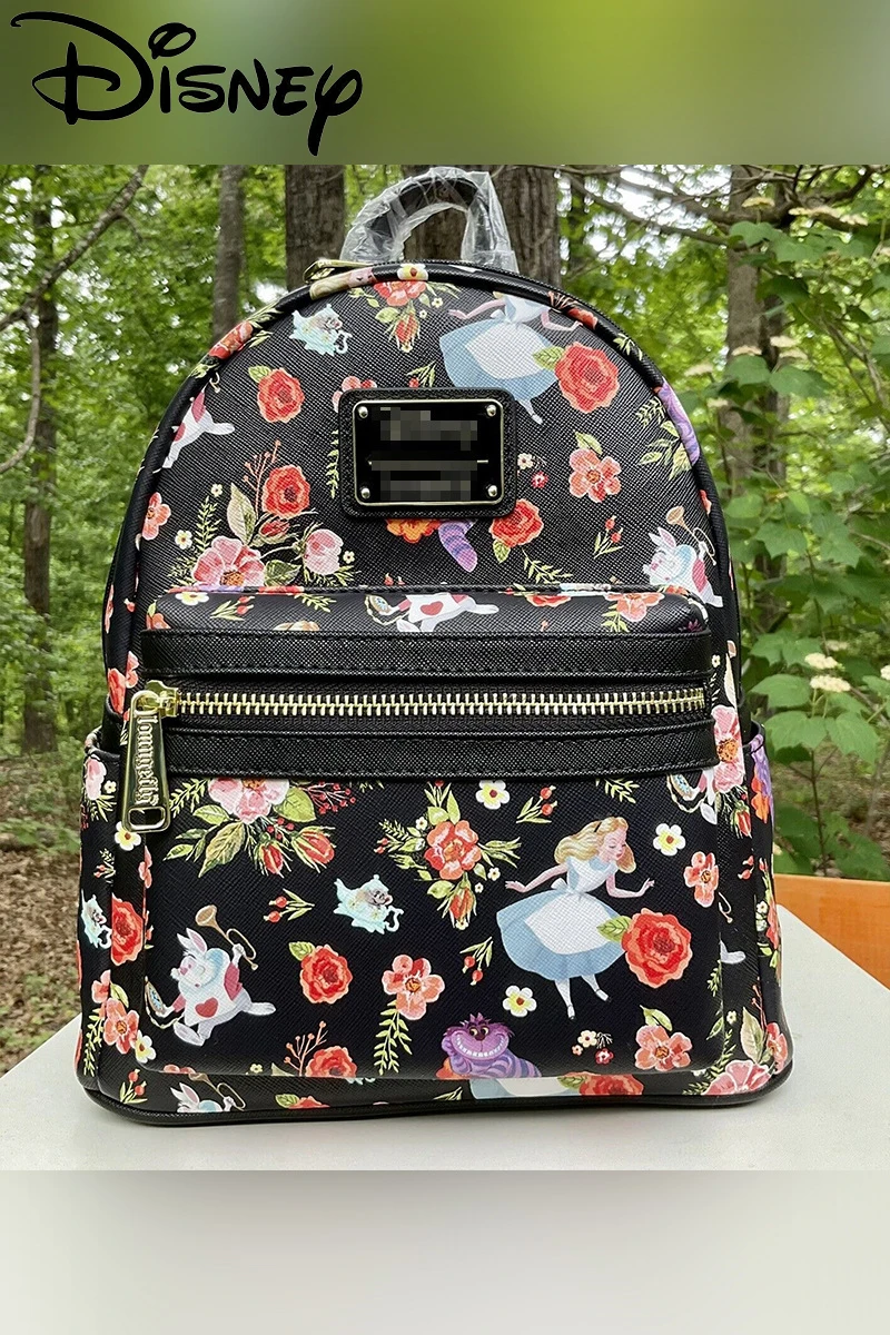 New Disney Loungefly Co-Branded Alice Nel Paese Delle Meraviglie Stampato Mini Cartoon Leisure Backpack Ladies Comoda Borsa Regalo Di Natale