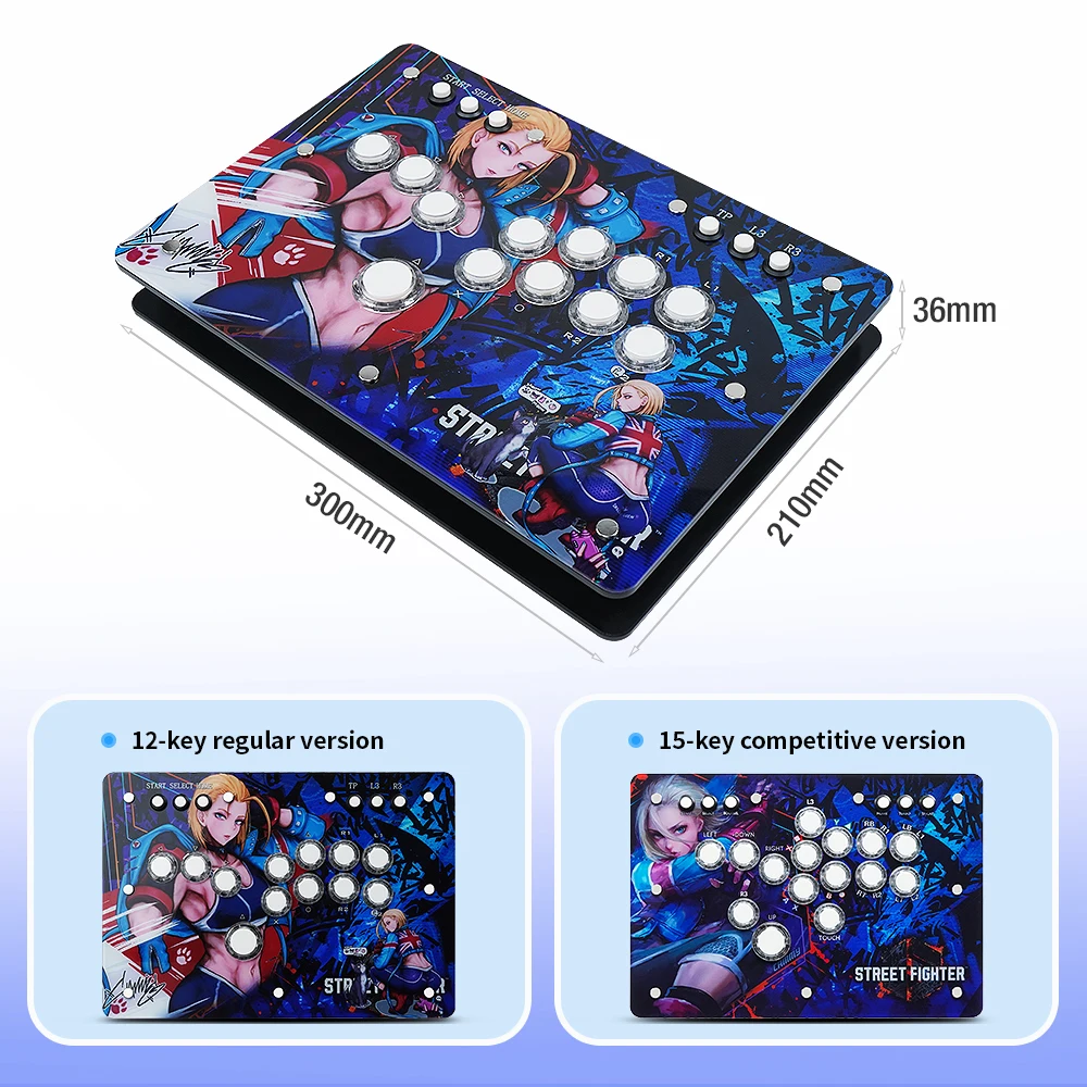 Mini Hitbox Arcade Controller Fighting Stick Per Ps4/Ps3 Street Fighter Games Joystick Per Pc/Switch/Android