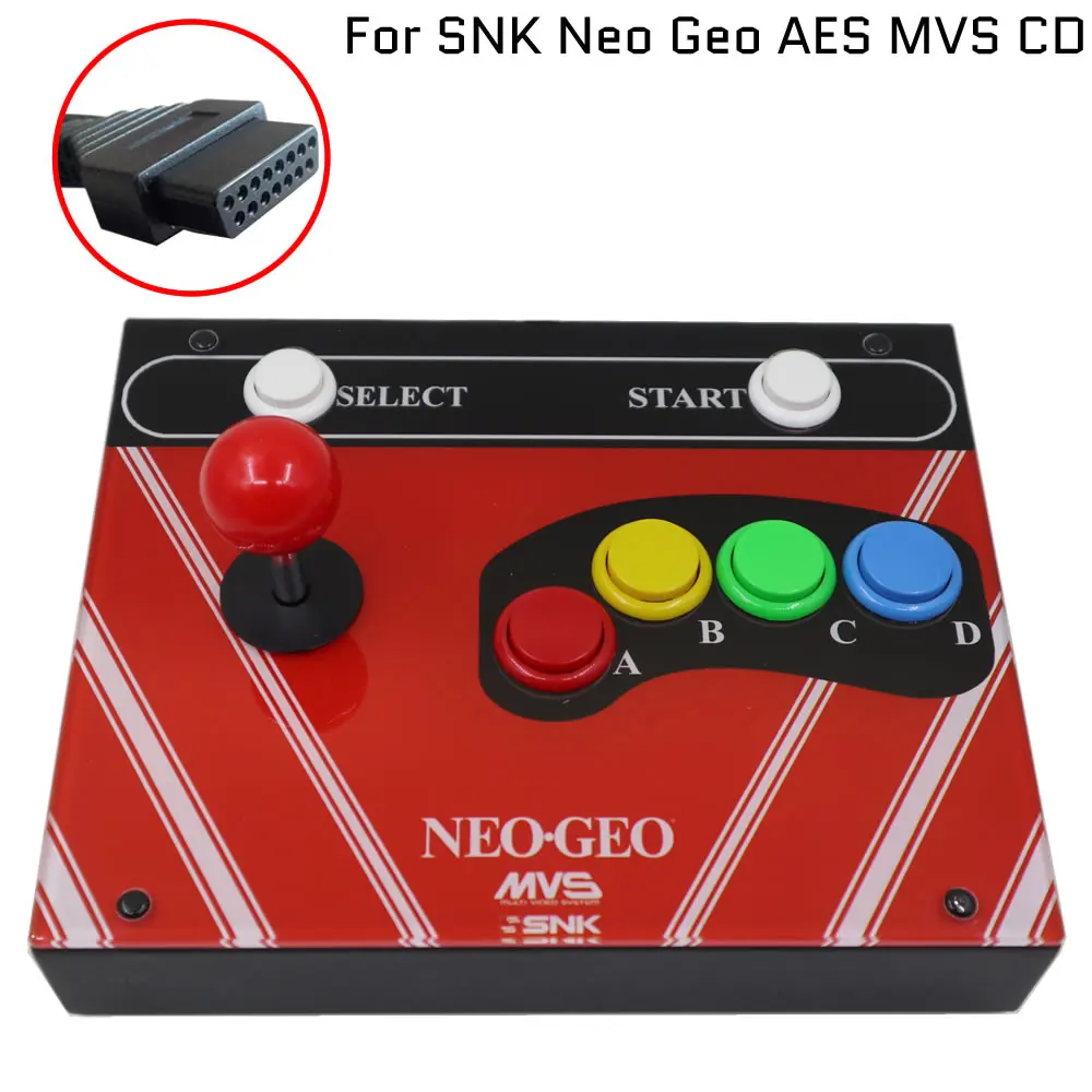 Rac-J600S Neo 6 Pulsanti 15Pin Hitbox Game Stick Arcade Joystick Controller Pannello Opere D'Arte Per Snk Neo Geo Aes Mvs Cd