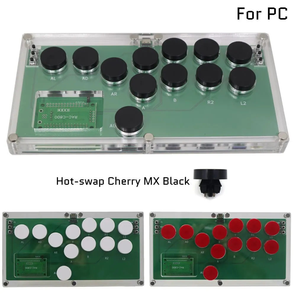 Mini Hitbox Controller Slimbox Fightstick Fightstick Joystick Cherry Mx Button Hot-Swap Encoder Console Di Gioco Per Pc Ps4 Ps5