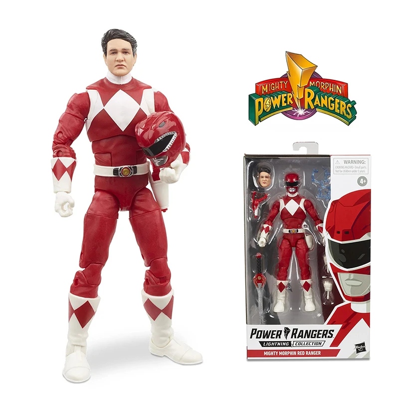 Power Rangers Lightning Collection Mighty Morphin Red Ranger Action Figure Original Toy Collection Gift