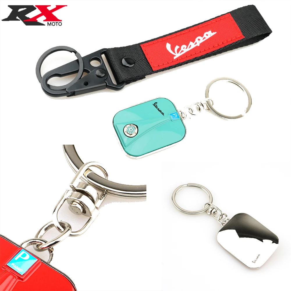 Per Piaggio Vespa Accessori Per Scooter Sprint Primavera 50 150 150S 946 Etc Portachiavi Moto Cromato Portachiavi Con Logo "Vespa"