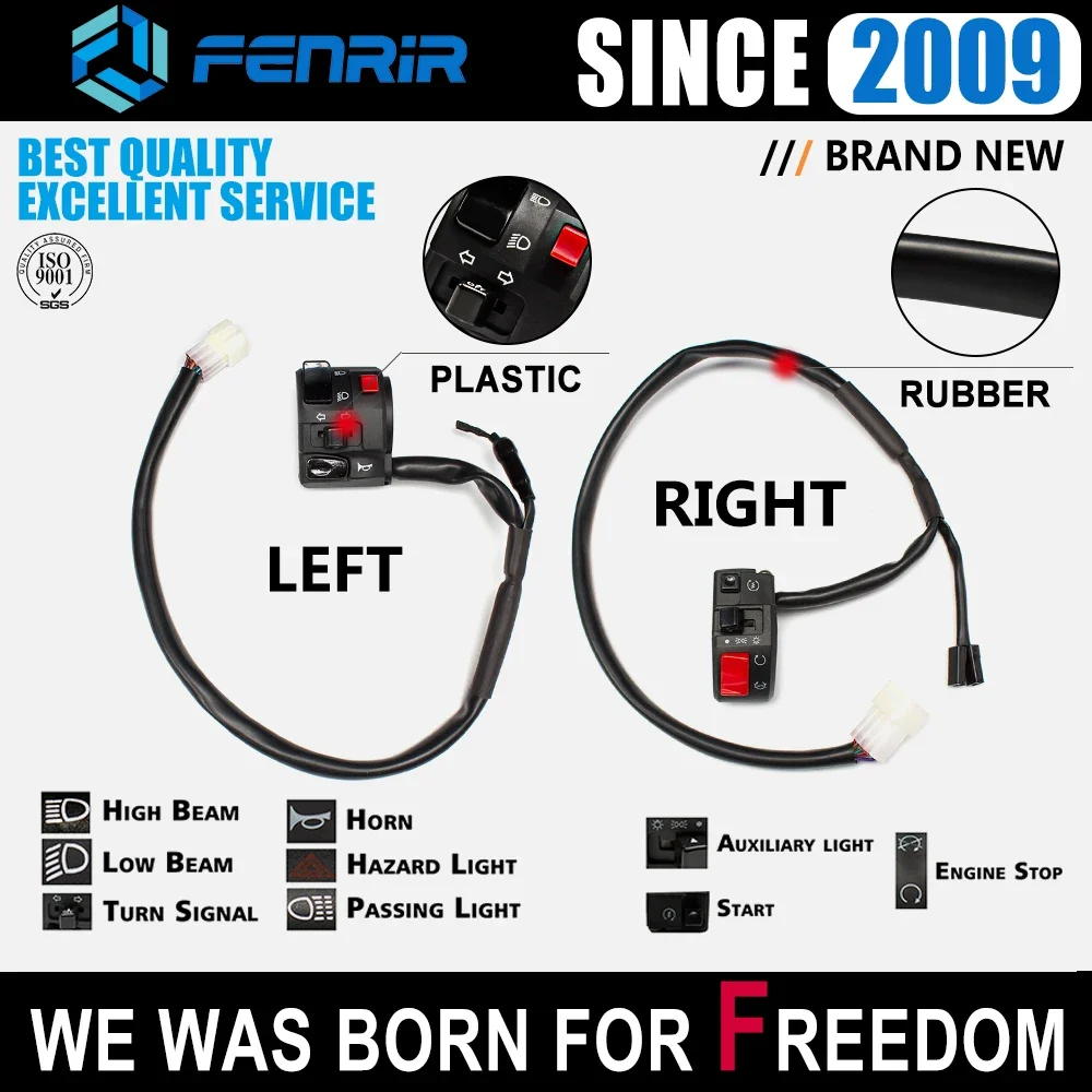 Interruttore Moto Per Yamaha Mt25 Mt03 Mt07 Mt09 Mt10 Xsr700 Xsr900 Yzf-R1/R3/R6/R7 Keeway 125 Superlight Rkv125 Scooter