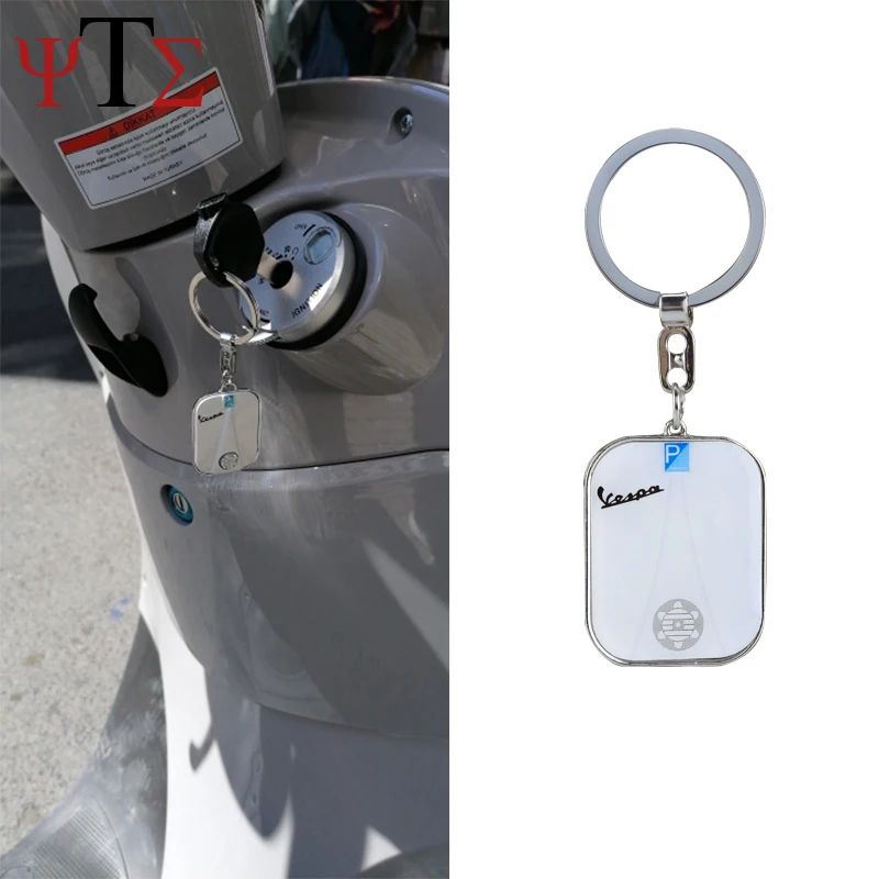 Para Piaggio Vispa Scooter Acessórios Sprint Rimacqua 50 150 150S 946 Ecc Chrome Motocicleta Chaveiro Anel Chave