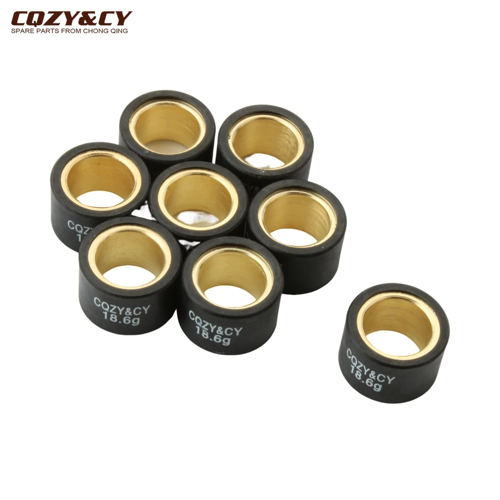 8Pc Variatore Racing Roller Pesi 15G 18.6G 21.4G 25X17Mm Per Piaggio Beverly Tourer Eu3 400 X Evo X8 400Cc Scooter