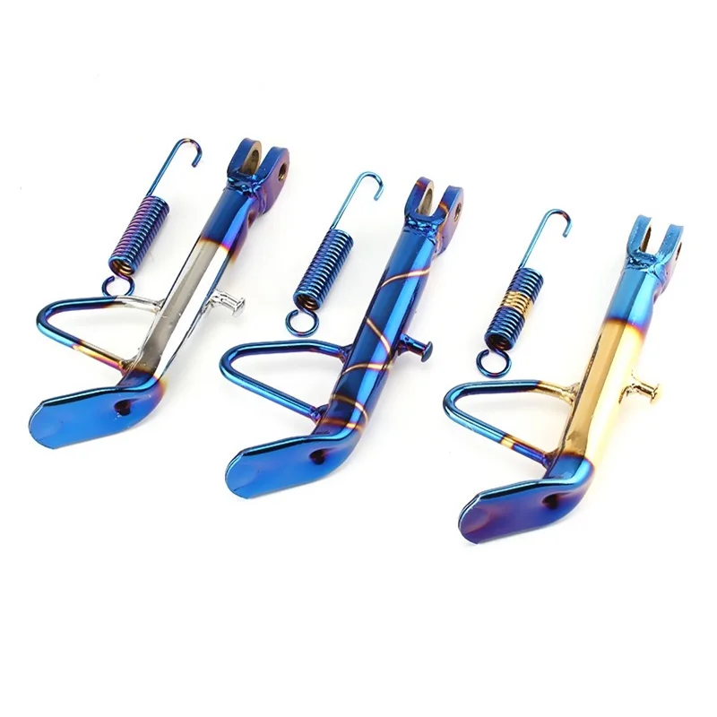 Cavalletto Laterale In Acciaio Inossidabile Per Moto Bluing Colorato Universale Per Accessori Per Scooter Harley Piaggio Honda Hyosung