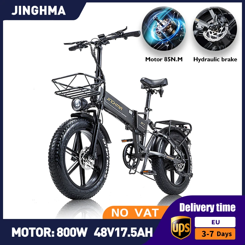 Burchda Bicicletta Elettrica 20 Pollici Fat Tires City Ebike 800W Off Road 48 V17.5Ah Potente Mountain Bike Elettrica Per Adulti R7Pro
