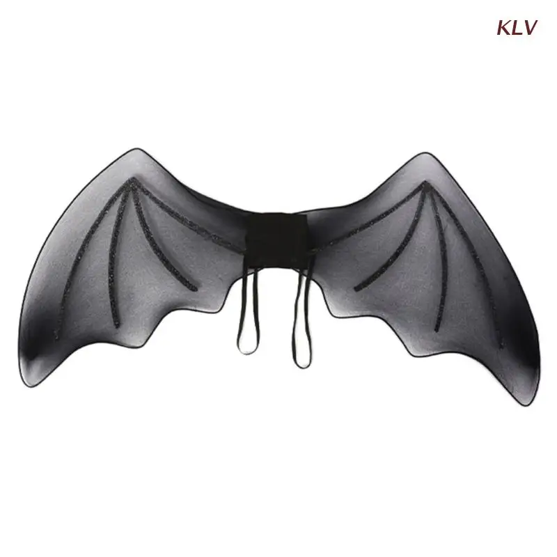 Halloween Bat Wings Vampirina-Costume Devil Wings Black Bat Wings Elf Dress Up Wings Party Dance Performance-Props Regali
