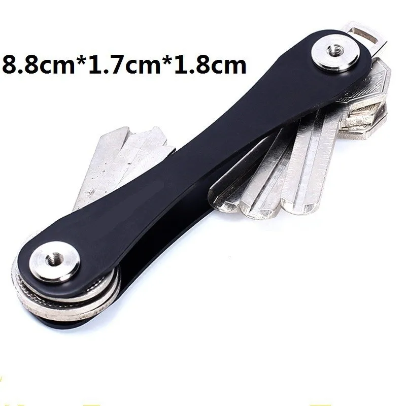 Long Stlye Edc Gear Alluminio Hard Oxide Car Key Holder Clip Keys Organizer Folder Smart Keychain Outdoor Key Storage Collector