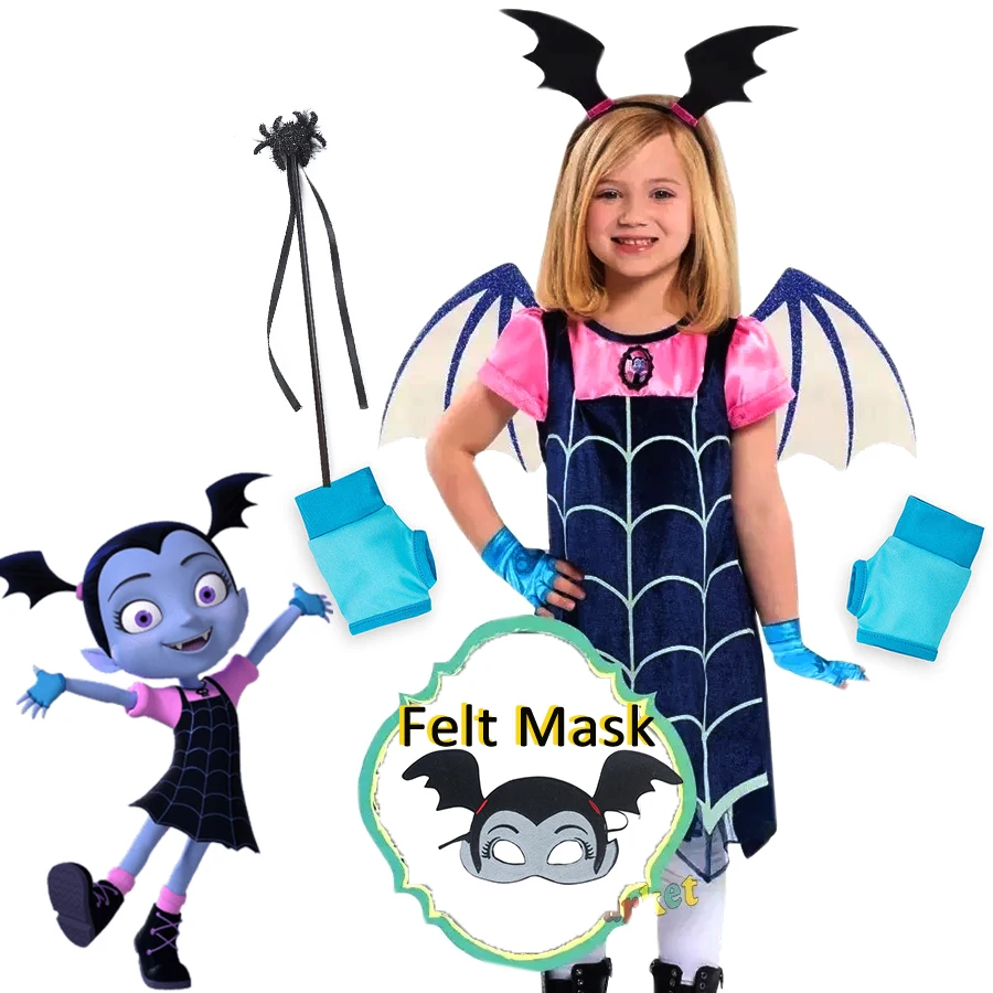Costume Da Vampiro Disney Junior Per Bambine Vestito Da Vampiro Di Halloween Con Ali Bambini Cosplay Party Bat Travestimento Abbigliamento