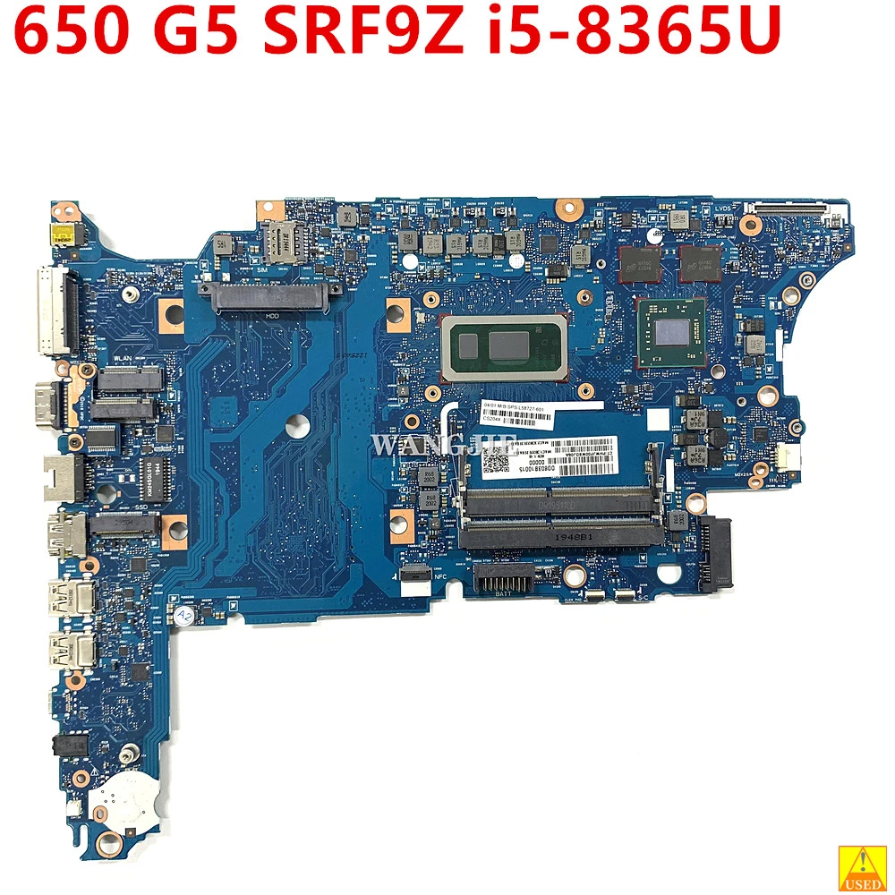 Per Hp Probook 650 G5 Scheda Madre Del Computer Portatile L58727-001 L58727-601 6050A3028501-Mb-A01 W Srf9Z I5-8365U Cpu 216-0923020 Gpu