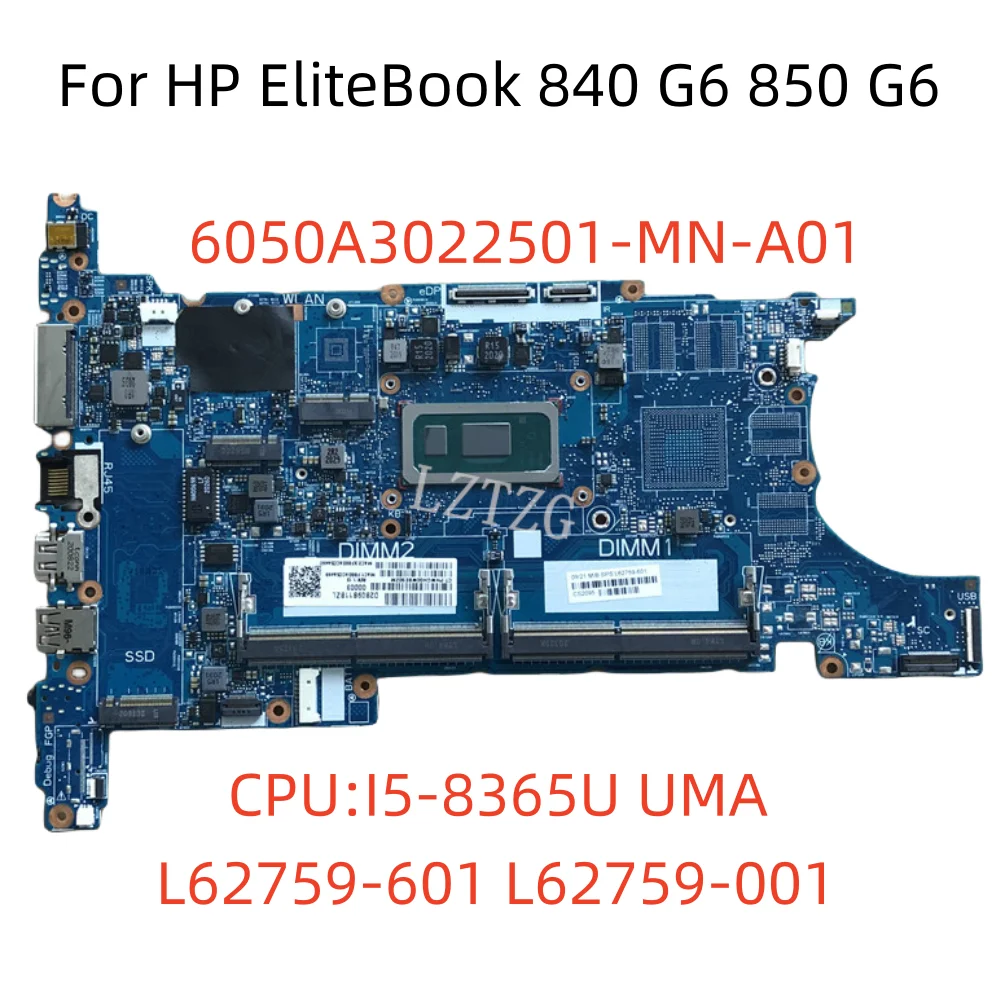 Muslimfor Hp Elitebook 840 G6 850 G6 Scheda Madre Del Computer Portatile Cpu I5-8365U L62759-001 L62759-601