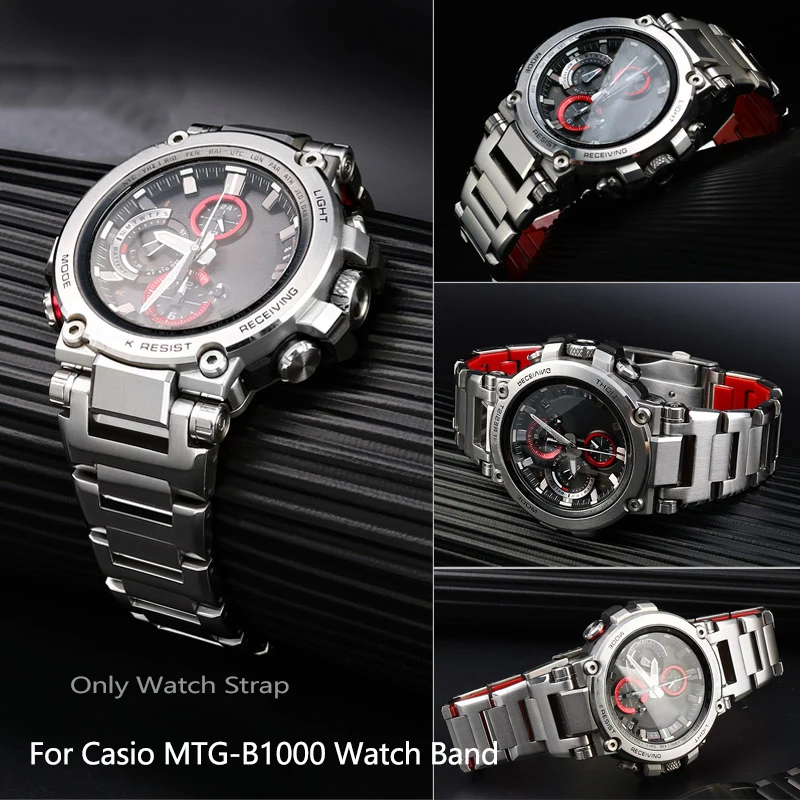 Per Casio G-Shock Mtg-B1000 Cinturino Mtg-G1000 Cinturino In Acciaio Inossidabile 316L Cinturino In Metallo Per Accessori Per Orologi Da Uomo
