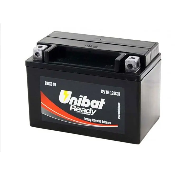Batteria Unibat Ytx9-Bs Activated 12V 8Ah Moto Battery Volts