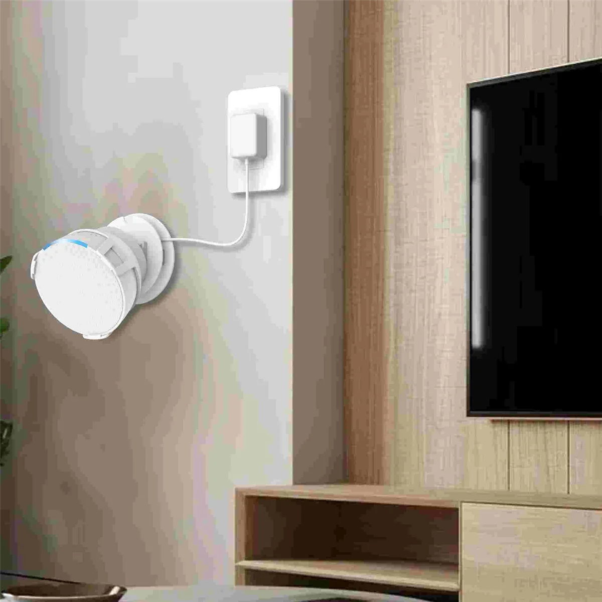 Staffa Per Altoparlanti Audio Supporto Per Altoparlante Portatile Montato A Parete Per Amazon Echo Pop White