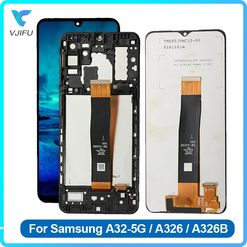 Lcd Per Samsung Galaxy A32 5G A326 Schermo Con Cornice Sm-A326B A326B/Ds Touch Screen Digitizer Assembly Sostituzione