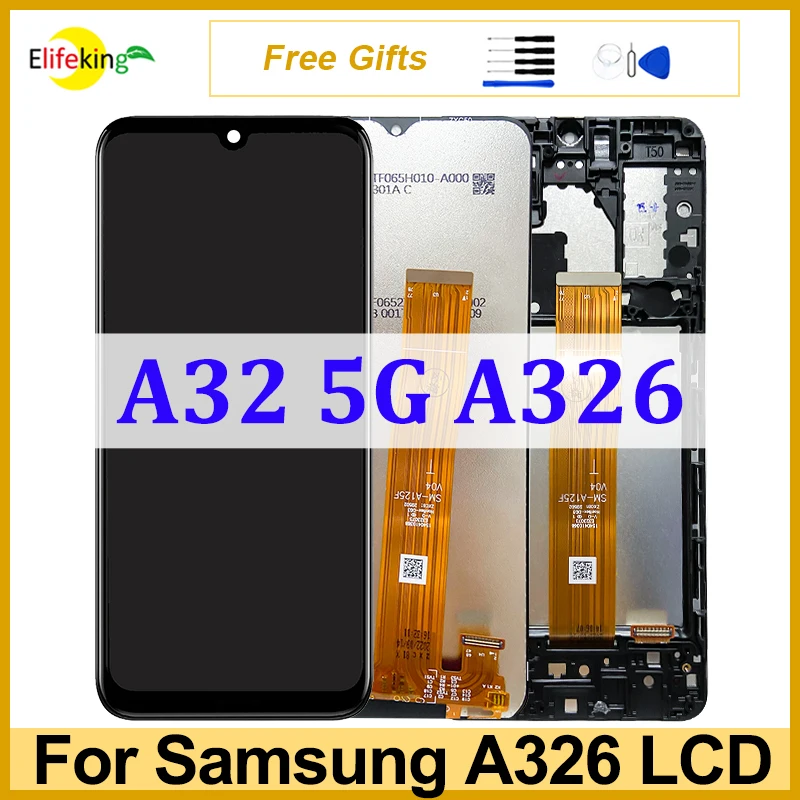 Lcd Da 6.4 "Per Samsung Galaxy A32 5G A326 Display Touch Screen Sm-A326B Sm-A326B/Ds Digitizer Assembly Sostituzione Con Cornice