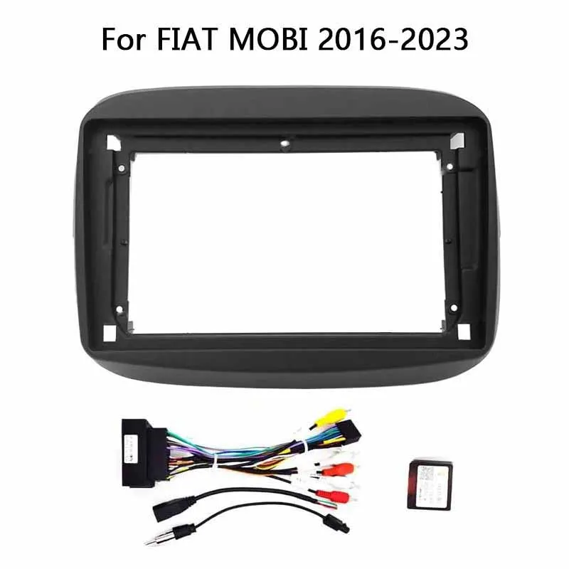 2 Din Head Unit Car Radio Frame Kit Per Fiat Mobi 2016-2023 Automotive Interior Auto Stereo Dash Fascia Trim Bezel Faceplate