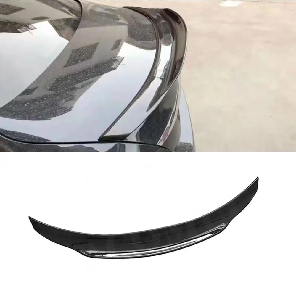 Abs Carbon Look Spoiler Posteriore Per Benz Classe C C205 C63 Amg Coupe 2015-2021 Paraurti Posteriore Tronco Ala Nero Lucido
