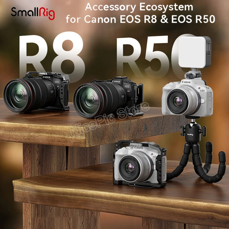 Gabbia Per Fotocamera Smallrig Per Canon Eos R50 E Accessori Per Fotocamere Canon Eos R8 Kit Piastra A Sgancio Rapido Con Staffa A L