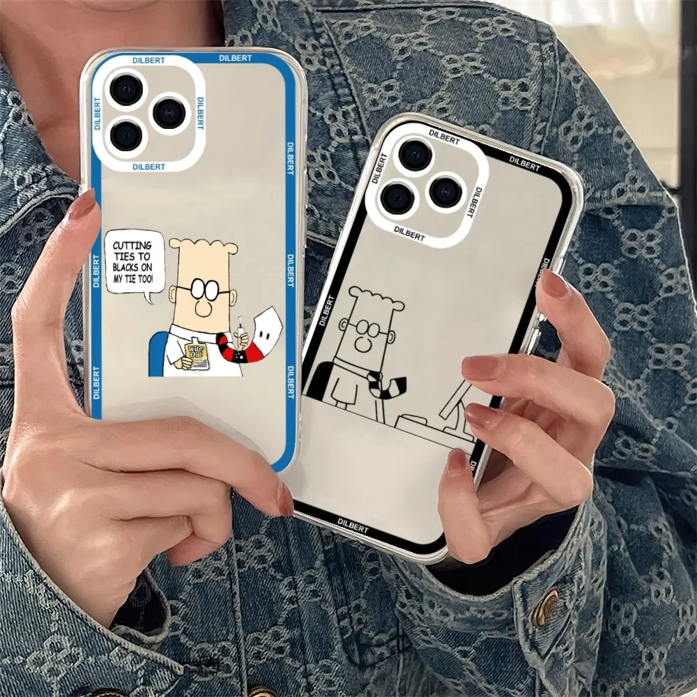 Custodia Per Telefono D-Dilbert Cartoon Per Samsung S 23 22 21 20 Custodia Trasparente Ultra Plus Lite