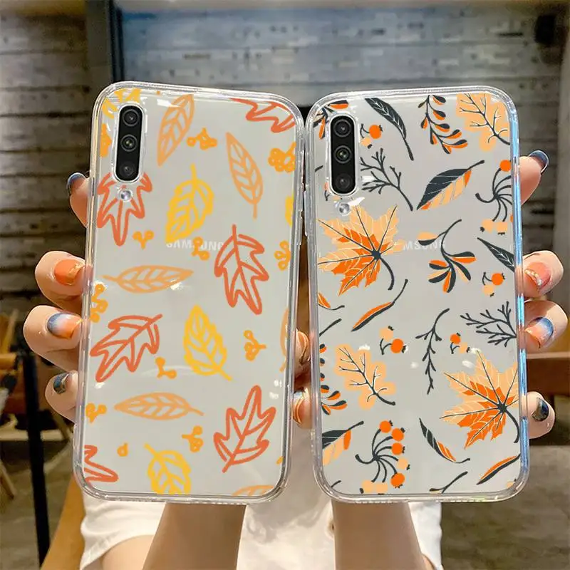Happy Autumn Maple Leaf Coffee Fall Phone Case Per Samsung Galaxy A S Note 23 52 22 20 21 51 71 12 50 10 30 E Fe Ultra Plus