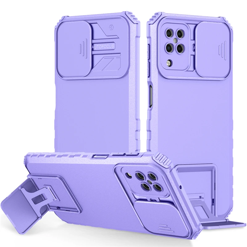 Per Samsung Galaxy A22 5G Custodia Armor Kickstand Slide Custodia Protettiva Per Fotocamera Per Samsung A22S A22 S A 22 S 22 S Cover Posteriore