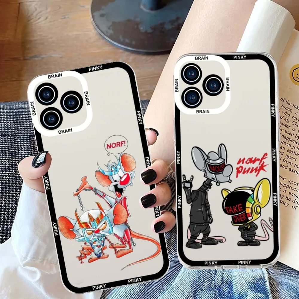 Custodia Pinky And The Brain Phone Per Samsung S 23 22 21 20 Ultra Plus Lite Trasparente Shell