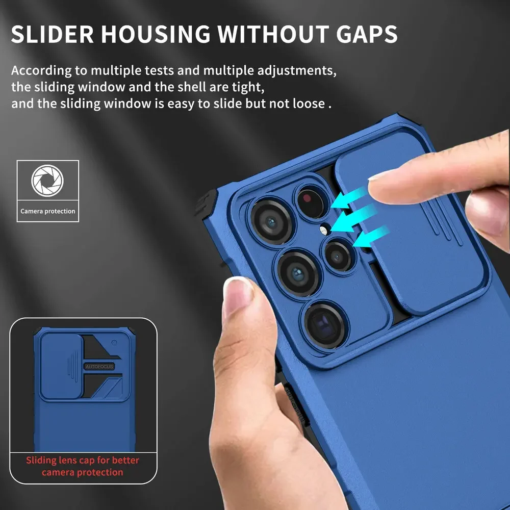 Slide Cap Lens Protect Csae Per Samsung Galaxy S23 S 22 Ultra Back Panel Etui S22 S21 Plus S20 Fe S 21 23 A54 A34 A24 A14 A25 13